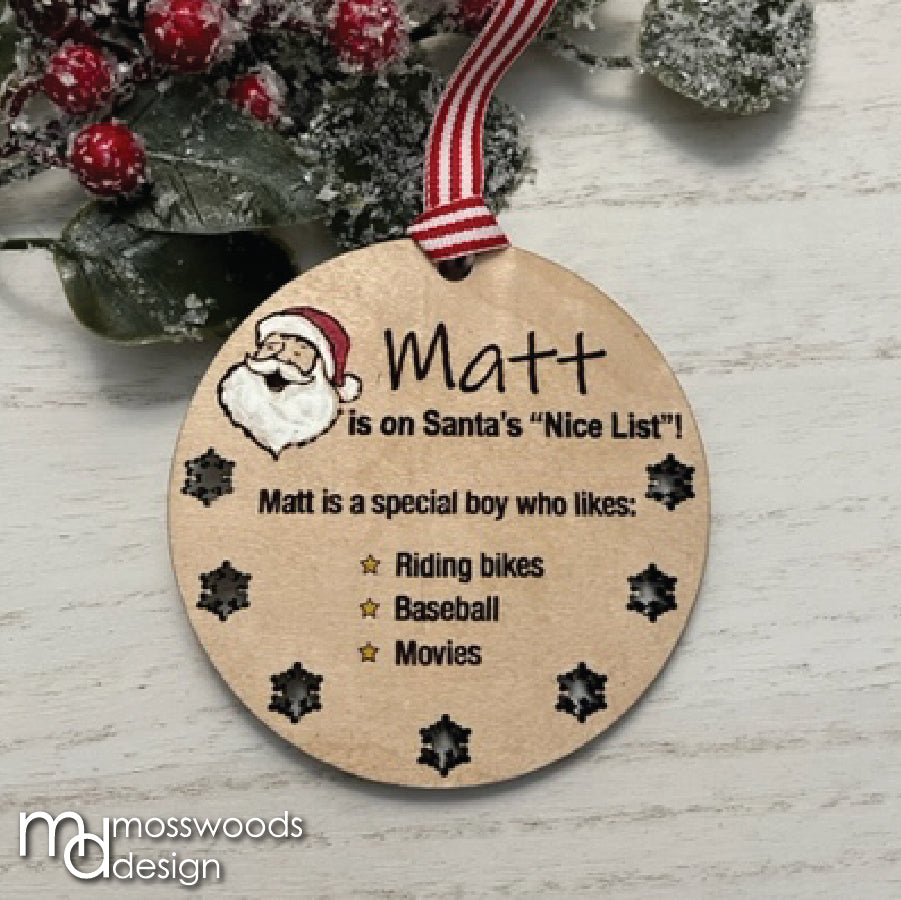 Customized Ornament from Santa