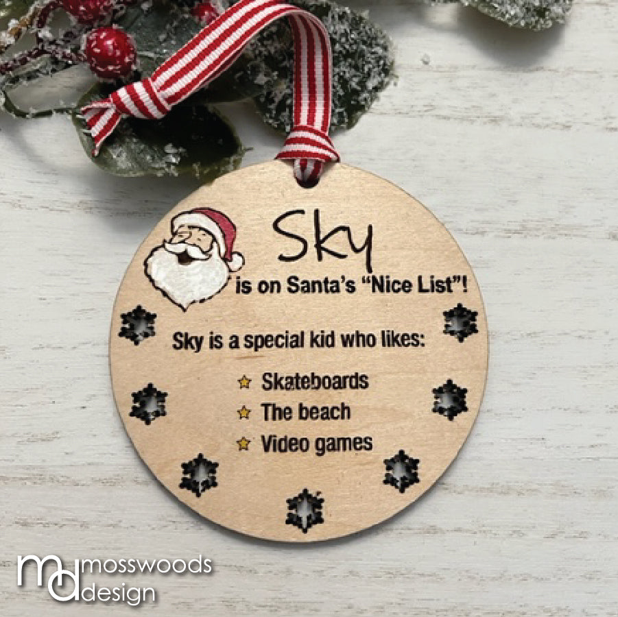 Customized Ornament from Santa