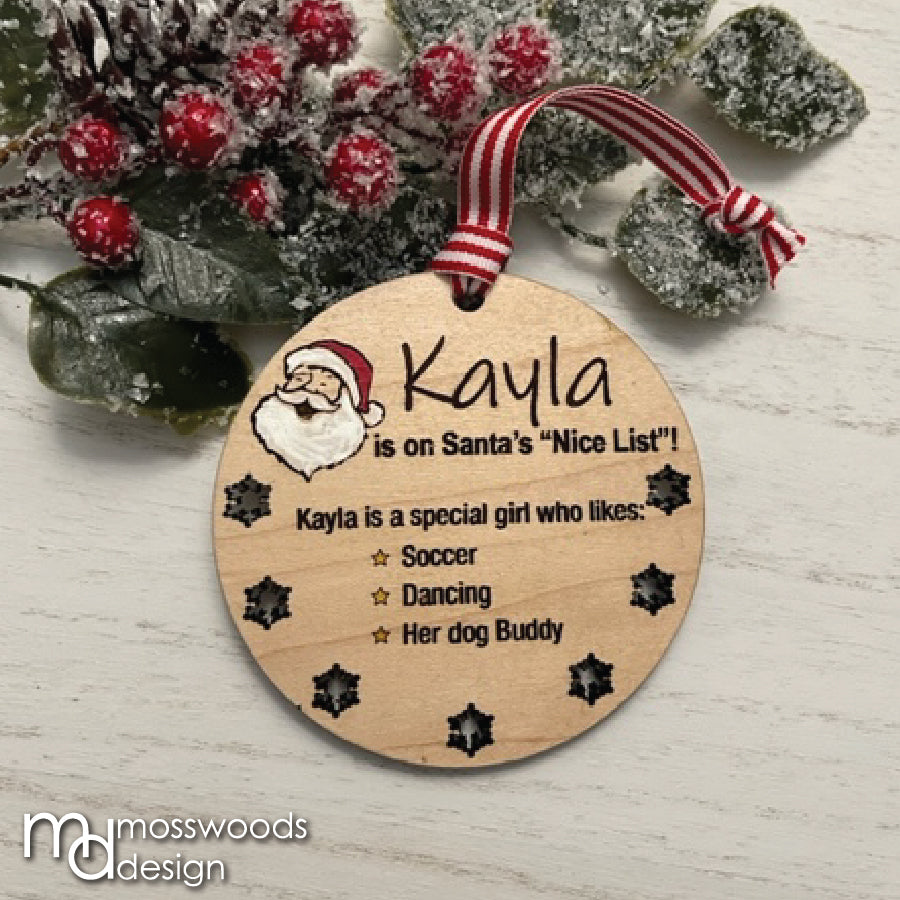 Customized Ornament from Santa