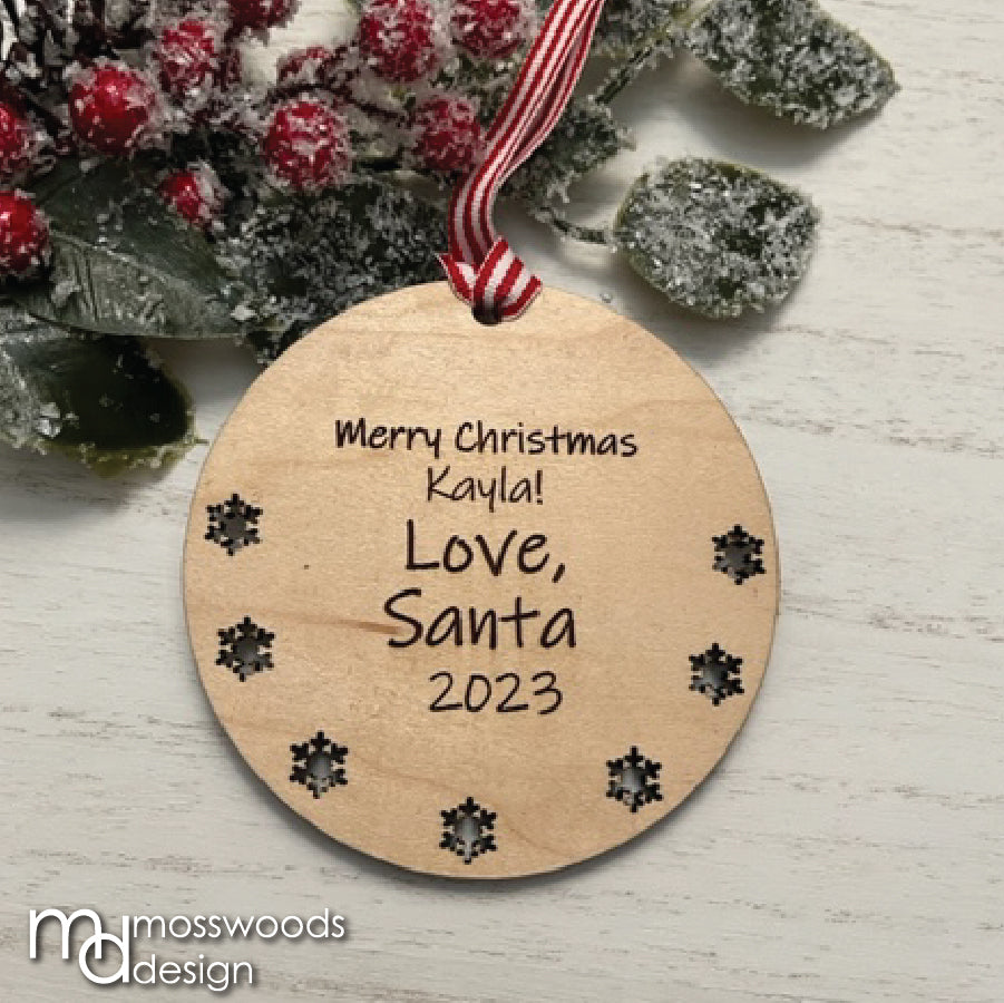 Customized Ornament from Santa