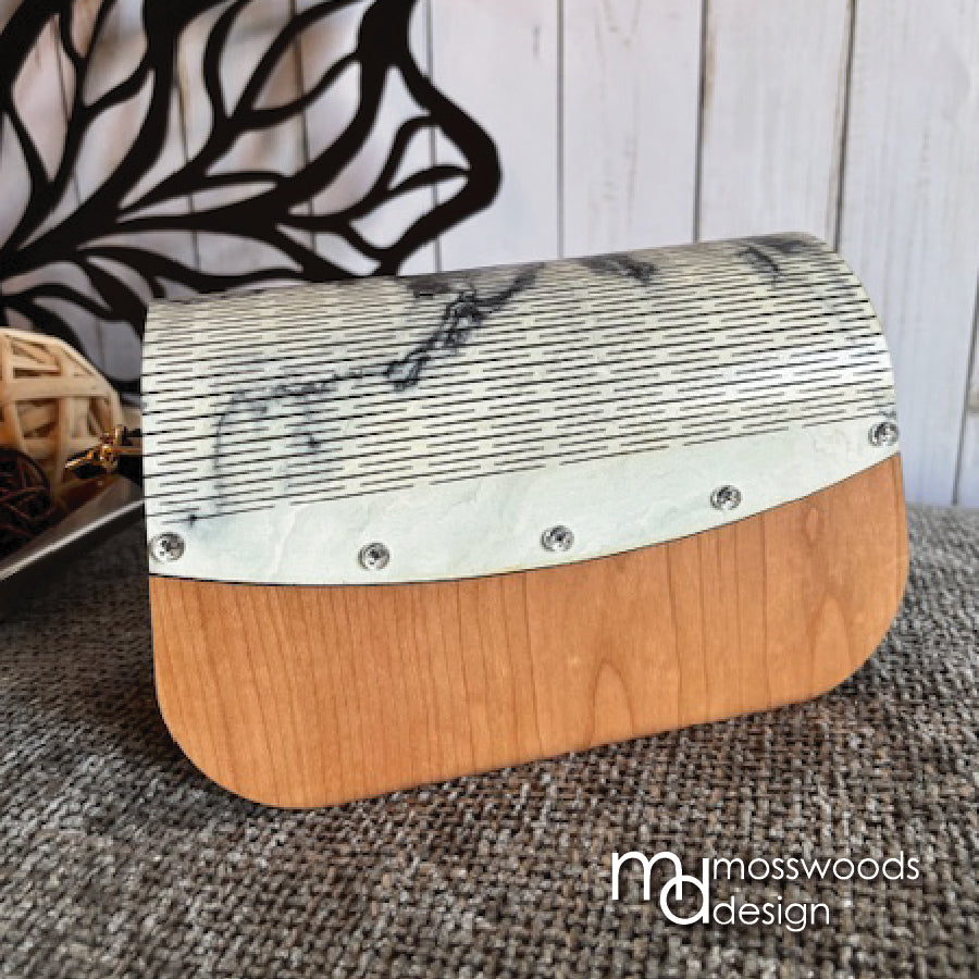Wood Purse - Cherry with Marble