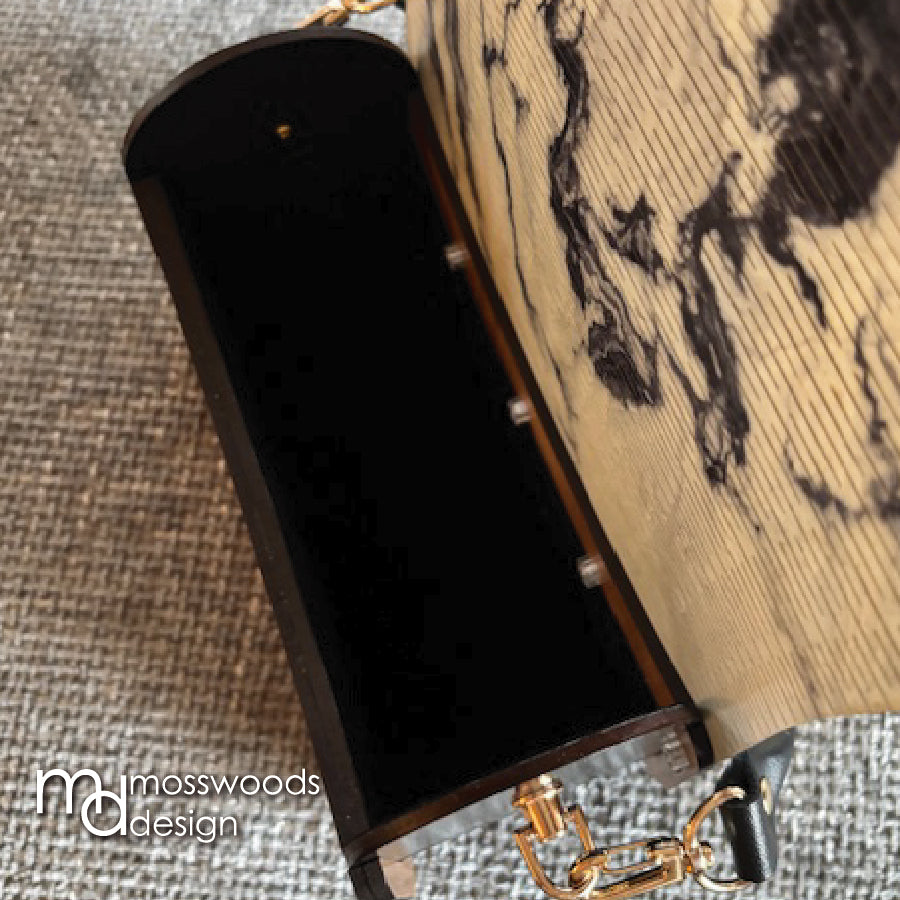 Wood Purse - Cherry with Marble