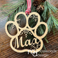 Customized Paw Print Ornament