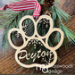 Customized Paw Print Ornament