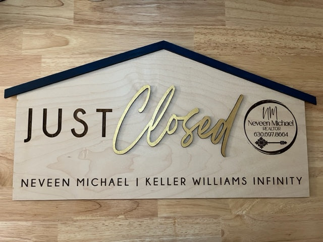 Custom Closing Sign for Real Estate Agents