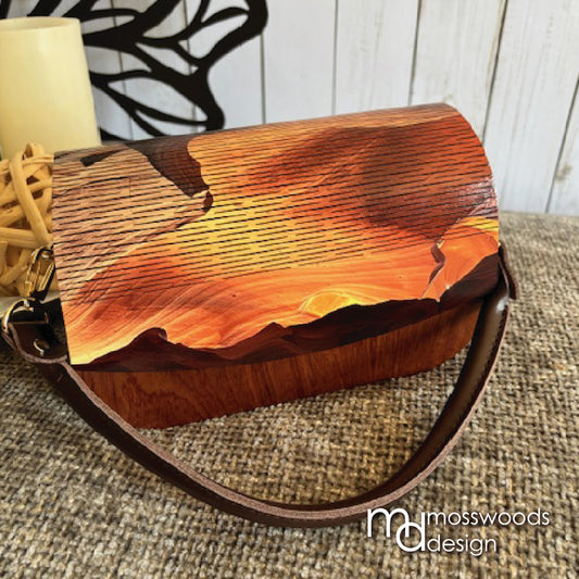 Wood Purse - Sapele with Multicolor