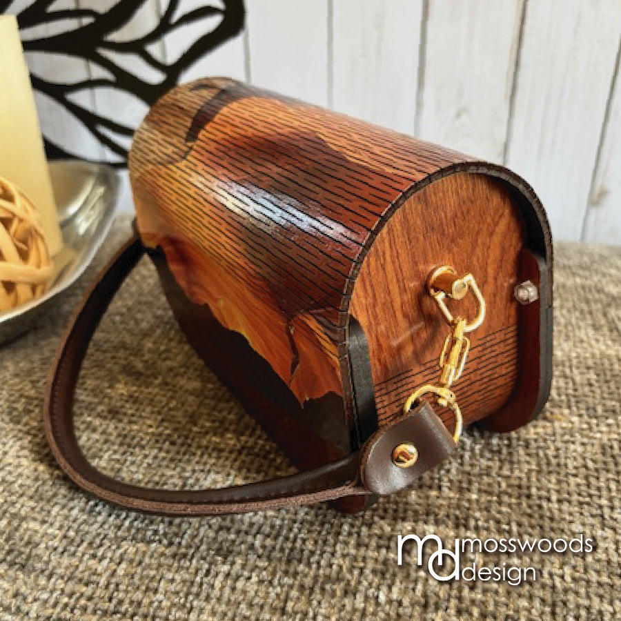 Wood Purse - Sapele with Multicolor