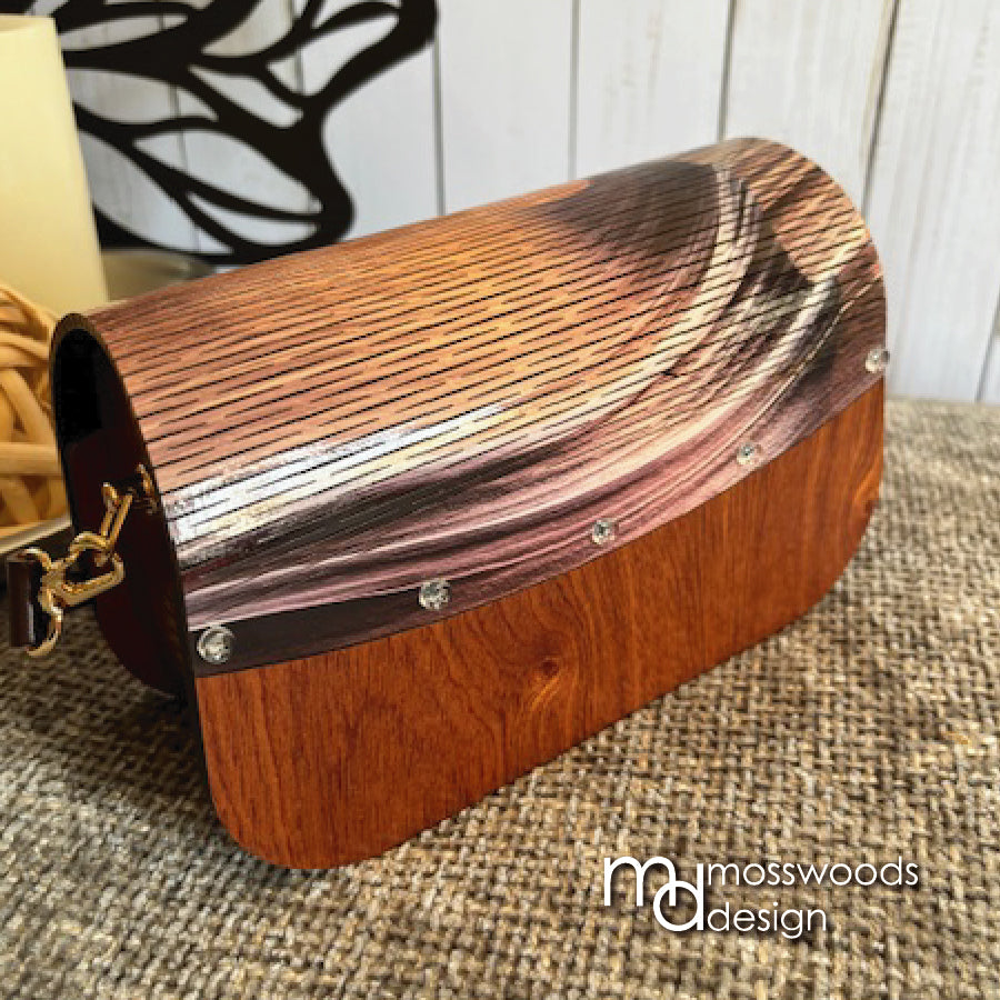 Wood Purse - Sapele with Multicolor