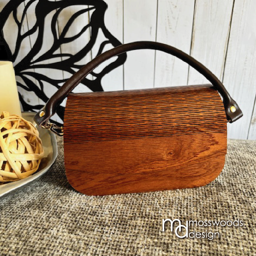 Wood Purse - Sapele with Multicolor Sides
