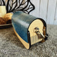 Wood Purse - Maple with Blue Floral