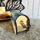 Wood Purse - Maple with Blue Floral