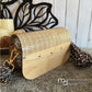 Wood Purse - Maple with Leopard Print