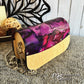 Wood Purse - Maple with Purple Watercolor