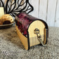 Wood Purse - Maple with Purple Watercolor