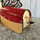 Wood Purse - Maple with Red