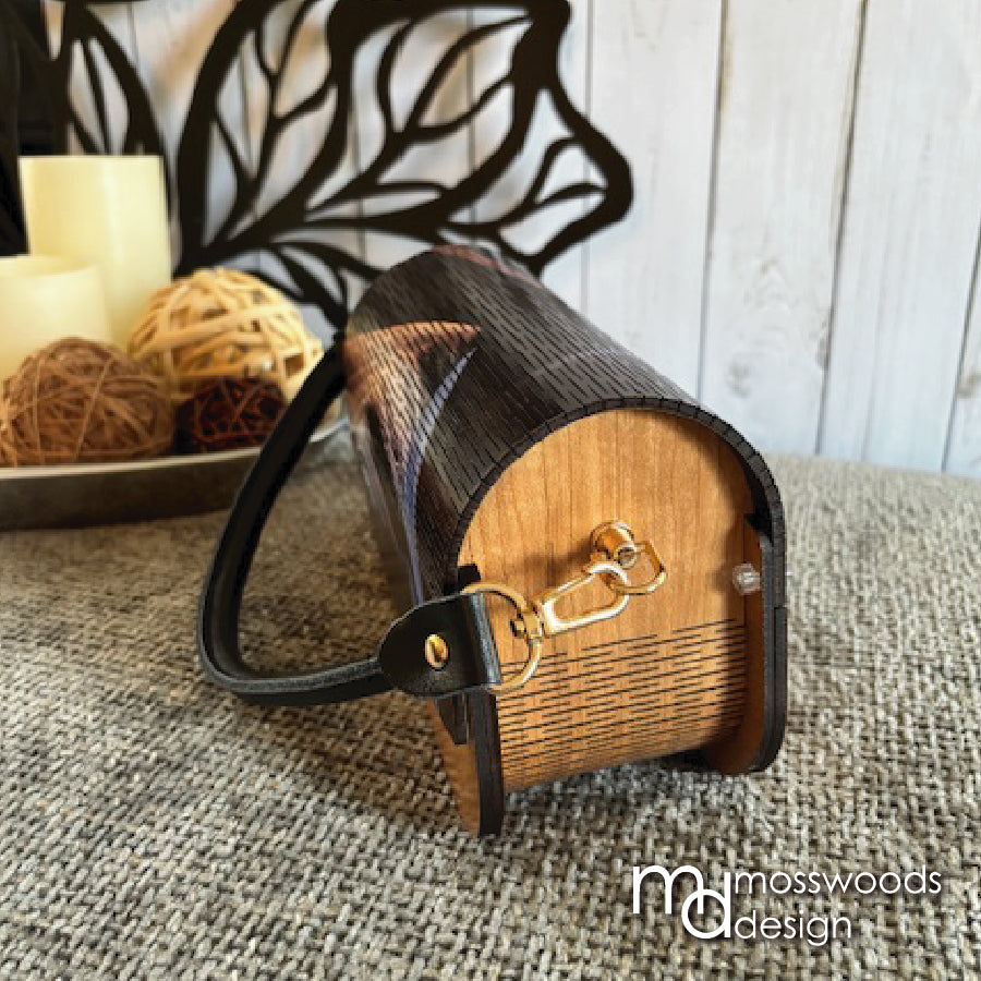 Wood Purse - Cherry with Multicolor