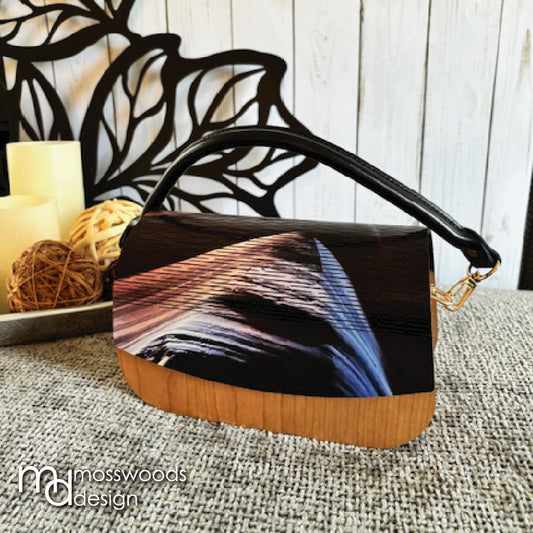Wood Purse - Cherry with Multicolor